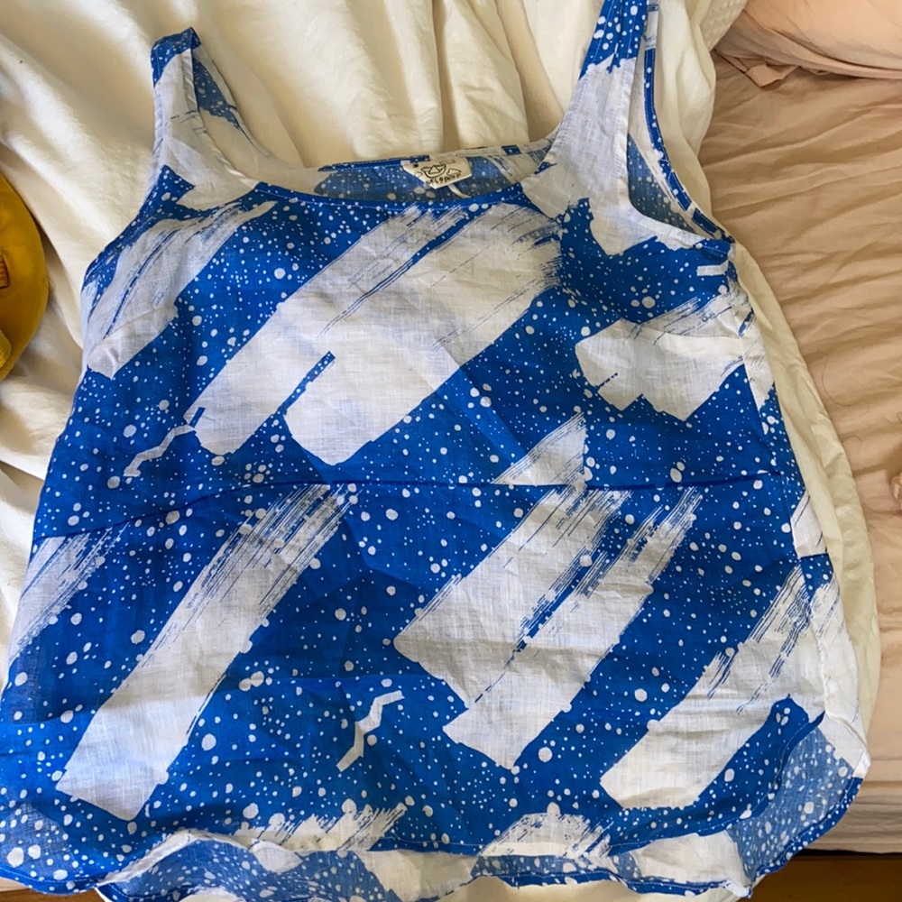 Gravel and gold linen shirt size 2 fits medium